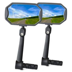lot 2123 image: BriskMore Bar End Bike Mirrors, High��Definition Convex Glass Lens for E-Bike Handlebars, Scratch Resistant, Safe Rearview 1 Pair Bicycle Mirror BT-015(Right And Left Side)