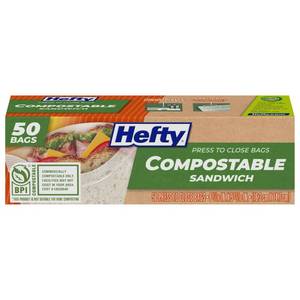 lot 2141 image: Hefty� Compostable Press-To-Close�� Sandwich 50 Count