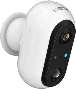 lot 2147 image: VENZ Security Camera Outdoor Wireless, IP66 Weatherproof, 1080P Battery Powered WiFi Surveillance Cameras, Night Vision, Motion Detection, 2-Way-Talk, Compatible with Alexa (White-2020)
