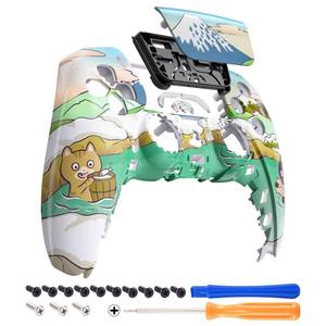 lot 2149 image: eXtremeRate Front Top Shell Compatible with ps5 Controller BDM-010 020 030 040 050, DIY Replacement Shell Custom Touch Pad Cover Compatible with ps5 Controller (Stock photo design different)