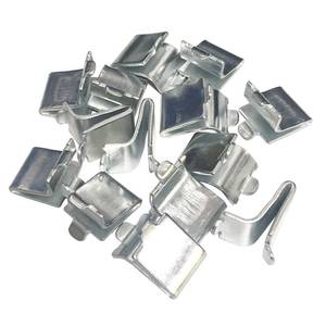 lot 2159 image: Bueyfolt Adjustable Steel Pilaster Shelf Support Clips -14 Pieces