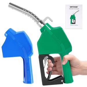 lot 3011 image: GRYVOZE 34 NPT Automatic Fuel Nozzle, 16 GPM Diesel Gas Pump Nozzles with Hook & 3-Position Auto Lock, Fuel Hose Handle Transfer Gun Gas Pump Nozzle for Gasoline, Diesel, Kerosene and Water