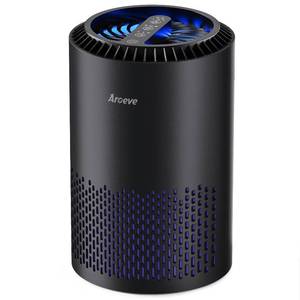 lot 3988 image: AROEVE Air Purifiers for Bedroom Home, Air Purifier For Smoke Pollen Dander Hair Smell Air Cleaner with Sleep Mode Speed Control For Bedroom Office, MK01- Black(Available for California)