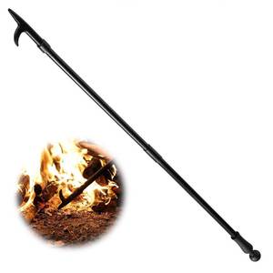 lot 3992 image: BsBsBest Fire Poker for Fire Pit, 46 Inch Extra Long Portable Campfire Poker for Fireplace, Camping, Wood Stove, Outdoor and Indoor Use, Rust Resistant Stainless Steel Black Finish