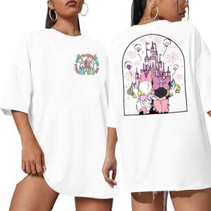 lot 4185 image: Magic Kingdom Shirt Women Girls Just Wanna Have Fun Shirt Girls Trip T-Shirt Cute Magical Tee Summer Vacation Tops White Medium