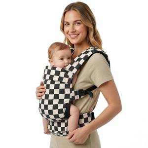 lot 4192 image: Baby Carrier Newborn to Toddler- 100% Pure Cotton Double-Side Skin-Friendly Baby Carrier,3 Carry Positions Newborn Carrier, Ergonomic,Cozy and Lightweight Infant Carrier for 7-40lbs,Checkerboard