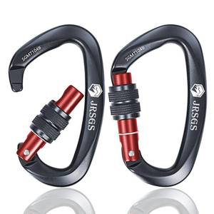 lot 4209 image: JRSGS 25KN Locking Climbing Carabiner Clips, UlAA Certified Rockclimbing Carabiner,Heavy Duty Carabiners Equipment,Large SizeCarabiner for Climbing, Rappelling,Hunting and Rescue