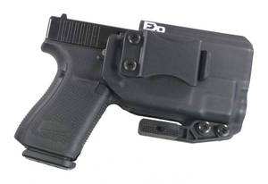 lot 4217 image: FDO Industries IWB Kydex Holster Compatible with Glock 19 23 32 w TLR7 Optic Cut-The Paladin Series -Made in USA- (Black)