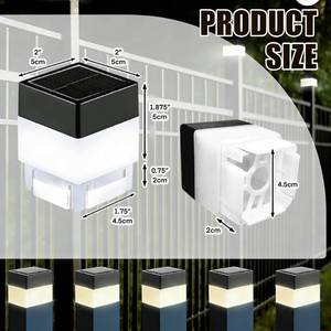 lot 4235 image: TERBBU Solar LED Fence Post Cap Light 2x2 Inch (5x5cm) - for Wrought Iron, Aluminum & Garden Fences, Waterproof Outdoor Solar Lights (Warm Light) (12)