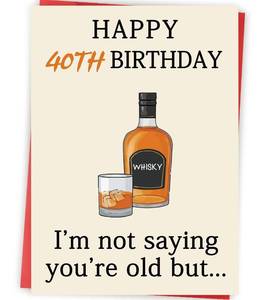 lot 4247 image: Zyulin 40th Birthday Card Gifts for Women Men, Unique 40 Year Old Birthday Decorations for Him Her Husband Wife