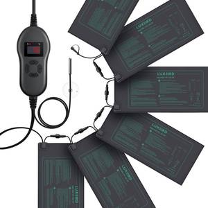 lot 5705 image: LUXBIRD 6 Pack 30W Seedling Heating Mats 10 x 20.75 with Thermostat Controller, Idea for Seed Starting, Germination, Greenhouse (LB-HT06)