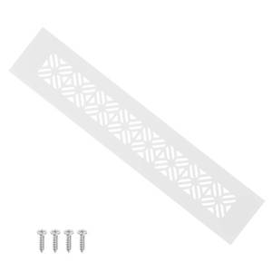 lot 6044 image: PATIKIL 10 x 2 Inch Door Air Vent Cover, Heavy Duty Aluminum Grille Ventilation Cover Louvered with Mounting Screws for Cabinet Wardrobe Door, White