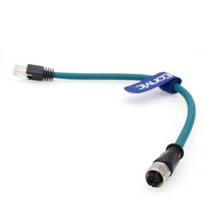 lot 6053 image: Eonvic M12 X Code 8 Pin Female to RJ45 Cat-7e High Flex Ethernet Cable for Cognex Industrial Camera (30CM)