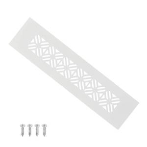 lot 6064 image: PATIKIL 8 x 2 Inch Door Air Vent Cover, Heavy Duty Aluminum Grille Ventilation Cover Louvered with Mounting Screws for Cabinet Wardrobe Door, White