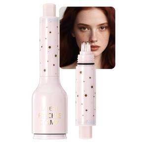 lot 6074 image: Upgrade Faux Freckle Stamp Pen �� Waterproof Fake Freckles Makeup Tool, Natural-Looking Freckle Maker & Spray with Multi-Prong Precision Stamp Head, Long-Lasting Sunkissed Makeup (Deep Brown)
