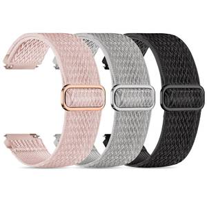 lot 6077 image: Tovimall 3 Pack Veryfit Smart Watch Bands for IDW13 IDW16 IDW19 IDW26 IDW28 Smartwatch, 22mm Elastic Nylon Replacement Wristband Adjustable Straps for man woman