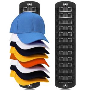 lot 6082 image: Dntorx Hat Organizer for Baseball Caps, 1 Pack Hat Rack for Wall Strong Adhesive Hat Hanger Hat Hooks Stand Organizer Storage Holder Display for Door Closet Bedroom