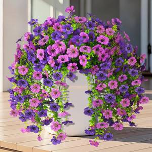 lot 6139 image: INQCMY 2Pcs Artificial Fake Hanging Flowers for Outdoors UV Resistant Artificial Plants for Spring Summer Decor Look Real Faux Flowers for Outside Home Planter Porch Patio Decor