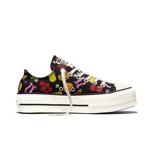 lot 7053 image: Converse, Womens, Chuck Taylor All Star Lift Platform Market Essentials Low Top, BlackEgretBlack, 8, Medium