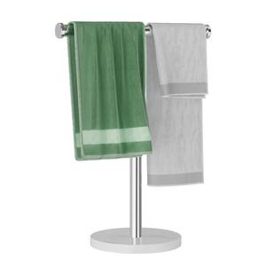 lot 7067 image: Blemoacha Hand Towel Holder, T-Shape Freestanding Towel Stand with Heavy Marble Base, Stainless Steel Hand Towel Rack for Bathroom Vanity, Kitchen Countertop, Brushed Nickel