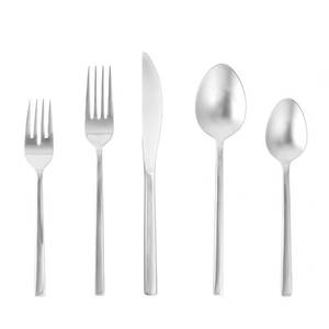 lot 8347 image: Fortessa Arezzo 1810 Stainless Steel Flatware, 5 Piece Place Setting, Service for 1, Polished Stainless