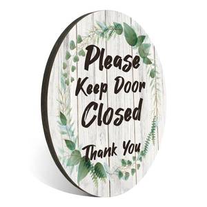 lot 8372 image: Please Keep Door Closed Sign for House, Front Door Thank You Sign for IndoorOutdoor Home, Office or Business Use, 4 x 5 (with Strong Adhesive Tape) - PMB019 Multicolor