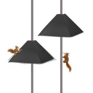 lot 9175 image: NestShld 16 Metal Squirrel Baffle, Outdoor Bird Feeder Pole Squirrel Spikes Baffle, Hanging Bird Feeder for 4x4 Wooden Posts,Tree Trunks (Glass Green,2pcs)