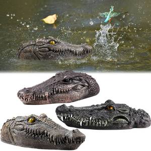 lot 9177 image: Silipull 3 Pcs Floating Alligator Head Decoy Pool Accessories 12.6 Inch Fake Alligator Pool Float Decoy for Goose, Duck Control, Garden and Patio Accessories (Casual)