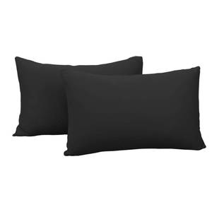 lot 10098 image: 2-Pack Stretch Pillow Cases - Jersey Knit & Ultra Soft Envelope Closure Pillowcases T-Shirt Like Microfiber Blend - Suitable for Queen or Standard Size Set of 2, Black