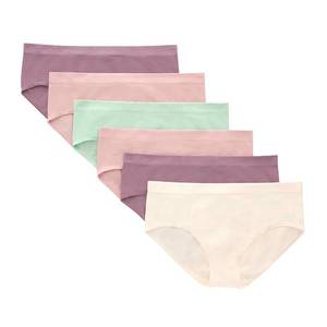 lot 10122 image: Hanes Girls Hipster Underwear Pack, Seamless Comfort Tween Panties, Fashion Assorted, 6-pack XL