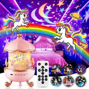 lot 10123 image: Night Light for Kids, 315 Light Modes15 Films Unicorn Toys,15 Sound Machine Baby,Unicorn Toys for Girls Age 4-6,360°RotateRemote Star Light Projector for Kids Room Decor,Birthday Gift for Girl 5 7 8