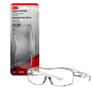 lot 10138 image: 3M Eyeglass Protectors, High-Impact-Resistant Lenses, Blocks 99.9% of UV, Designed To Be Worn Over Prescription Glasses, Anti-Scratch Lenses, Clear Lenses, 1 Pack Safety Glasses (47030H1-DC)