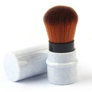 lot 12250 image: RN BEAUTY Retractable Kabuki Brushes Powder Foundation Blush Concealer Makeup Brush Portable With Cover - Blue