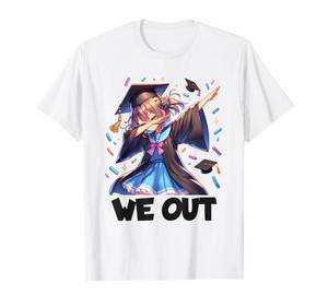lot 12267 image: We Out Graduate Dabbing Anime Girl Grad Funny Graduation T-Shirt Size M