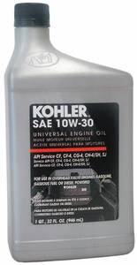 lot 12279 image: Kohler 25-357-06-S Lawn & Garden Equipment Engine Oil, SAE 10W-30, 1-qt Genuine Original Equipment Manufacturer (OEM) part