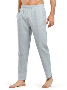lot 14003 image: NORTHYARD Mens Yoga Casual Sweatpants Cotton Athletic Lounge Pants Open Bottom Loose Exercise Straight Leg Pant with Pockets LIGHTHEATHER M