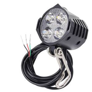 lot 14071 image: Ebike Headlight 48V 36V, 12V-60V Compatible, 3 Pin SM Connector Electric Bike Front Light