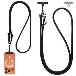 lot 14083 image: Phone Lanyard, 1 Phone Strap Crossbody with 2 Pack Tether Tabs, Adjustable Anti-Theft Phone Strap for All Phones, Ranging from 18 to 32 Inches, Universal Cell Phone Neck Lanyard for Travel Essentials