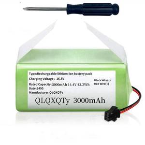 lot 14459 image: QLQXQTy 3000mAh Replacement Battery Compatible with eufy RoboVac 11 11C 11S 11S Plus 11S MAX 12 15C 15C MAX 15T 25C 30C G10 Hybrid G30 Edge R500 R450 & Ecovacs Deebot N79 N79S N95 DN622 661  14.4V