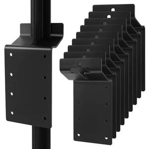 lot 14465 image: BIAJOV 10 Pcs Heavy Duty T Post Brackets, Vertical T-Post Mounting Bracket for Wood Fence Posts, Metal Shooting Target Hanger, Mailbox Mount & Birdhouse Feeder, Rust-Resistant Steel Sign Hardware