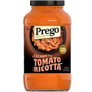 lot 14472 image: Prego Creamy Tomato Pasta Sauce with Ricotta Cheese  23.75 oz Jar