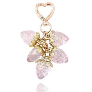 lot 14484 image: WSTWYC Cute Strawberry keychain,Strawberry Bag Charms Purse Charms for Handbags keychain purse accessories Decor for Women (translucent)