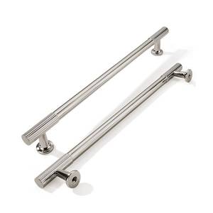 lot 14495 image: khtumeware 8 Inch Hole Center 2 Pack Polished Nickel Heavy Duty Solid Cabinet Pulls, Kitchen Drawer Handles, for Dresser cabinets, cabinets, Door cabinets, Hardware