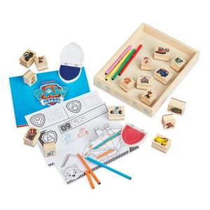 lot 18411 image: Melissa & Doug PAW Patrol Wooden Stamps Activity Set With Markers  Activity Pad (25 Pieces)