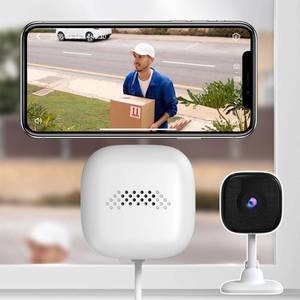 lot 18417 image: 3MP 2K Window Camera, 2.4GHz & 5GHz WiFi Indoor Cameras for Home Security with Full Color Night Vision, Human & Motion Detection Instant Alerts, 247 Recording, 2-Way Audio, No Drill Quick Install