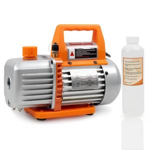 lot 19142 image: BACOENG 3.5CFM Vacuum Pump, 110V 13HP Single Stage Rotary Vane HVAC Vacuum Pump with Oil, for R12 R22 R134a R410a AUTO AC Refrigerant Recharging, Degassing Resin (Used)