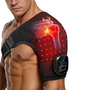 lot 19156 image: Seenew Red Light Therapy for Shoulder with Heat Massage, Portable Heated Shoulder Pad with Rechargeable Controller, Red Light Therapy Wrap with 216 Beads 660nm & 850nm for Men and Women