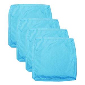 lot 19184 image: youngseahome Patio Seat Cushion Covers,Washable Slip Covers Replacement,Waterproof Outdoor Furniture Chair Cushion Pillow Seat Cover for Couch,Garden,Sofa,Aqua,22�22�4(4 Covers Only)