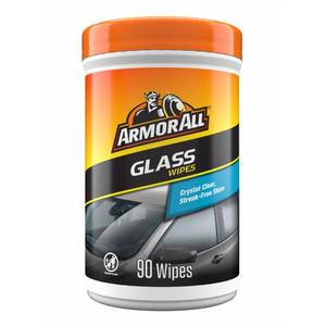 lot 20030 image: Armor All Car Glass Wipes by Armor All, Auto Glass Cleaner for Film and Grime, 90 Count (Open Box, May Be Missing Pieces)