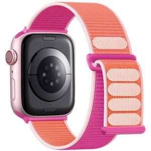 lot 20045 image: Lenrao Sport Loop Compatible with Apple Watch Bands for Women Men 40mm 41mm 42mm 38mm, Soft Breathable Nylon Wrist Straps for iWatch Bands Series 1110987654 SE 321 Plum